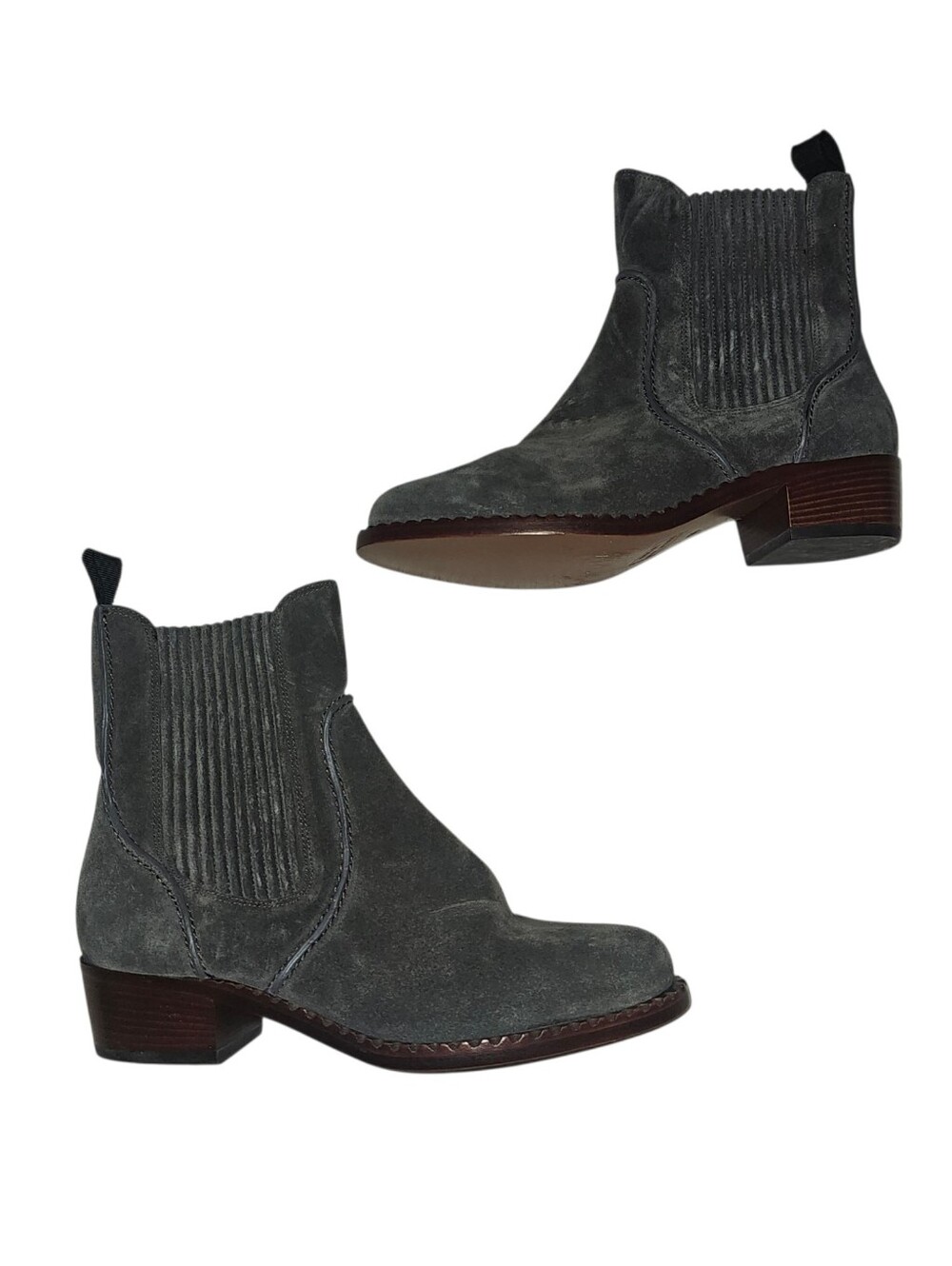 NWOB Marc By Marc Jacobs Gray Suede Chelsea Boots Ankle Boots Size 36